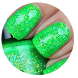 fluorescent green glitter powder for cosmetic 