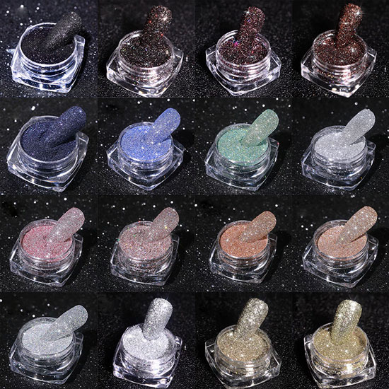 color card of nail glitter