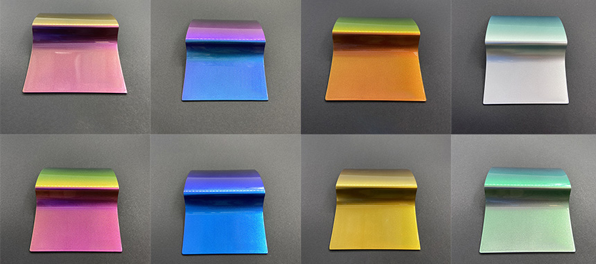 لوحات معدنية متعددة الألوان