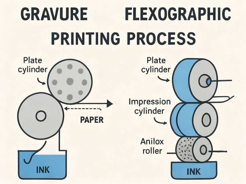 How Gravure and Flexographic Printing ink machine works How Gravure and Flexographic Printing ink machine works