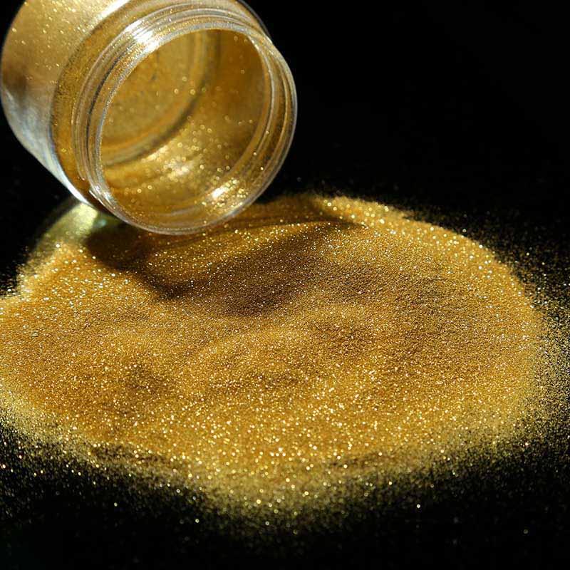 Sparkly gold glitter powder