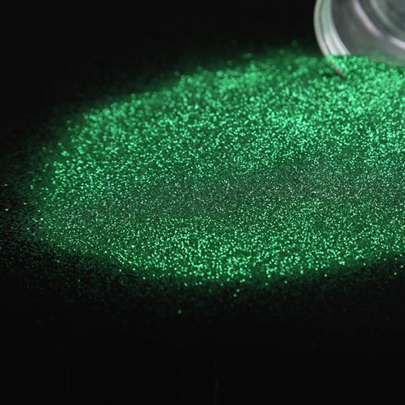 solvent resistant green glitter