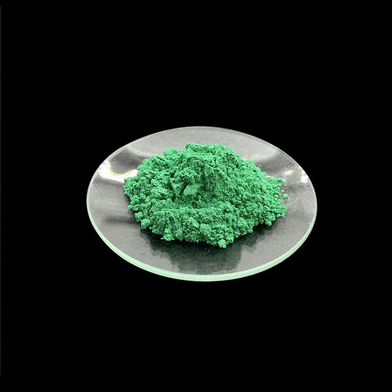 Green pearl powder for paper